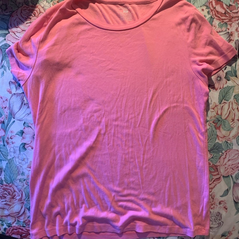 Jones New York Pink Short Sleeve Tee Size X-Larfe